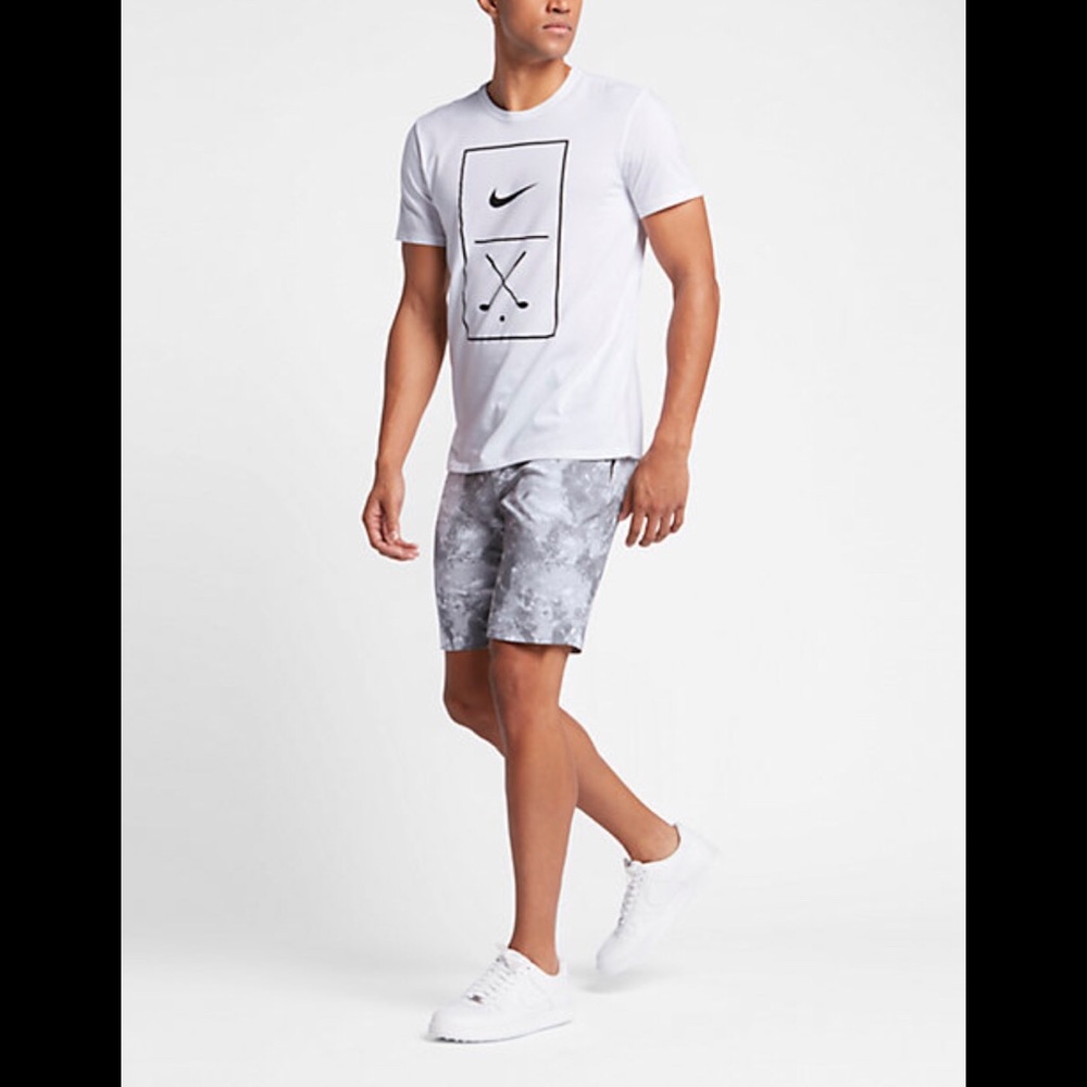 NWT $90 Nike Golf ⛳️ Modern Fit Size 36 Gray/White Camo Print Shorts